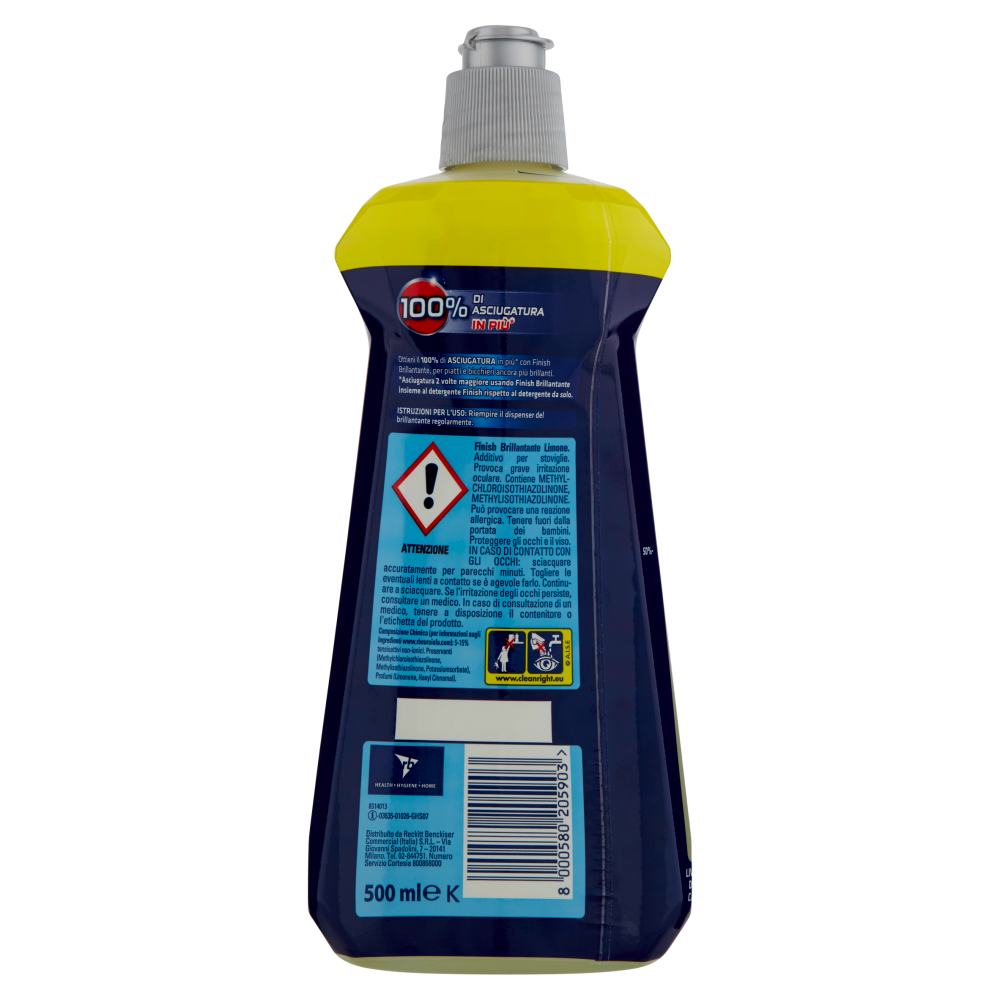 Finish Brillasciuga Lemon Brillantante Lavastoviglie 500 ml,  Finish Brillasciuga Lemon Brillantante Lavastoviglie 500 ml, , large