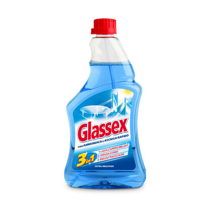 Glassex con Ammoniaca e Speed Alcool Vetri e Multiuso Ricarica 500 ml