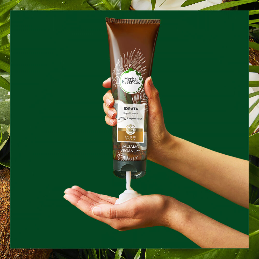Herbal Essences Balsamo Latte di Cocco Idratante In Collaborazione con i Giardini Botanici Reali di Kew, 200 ml, , large