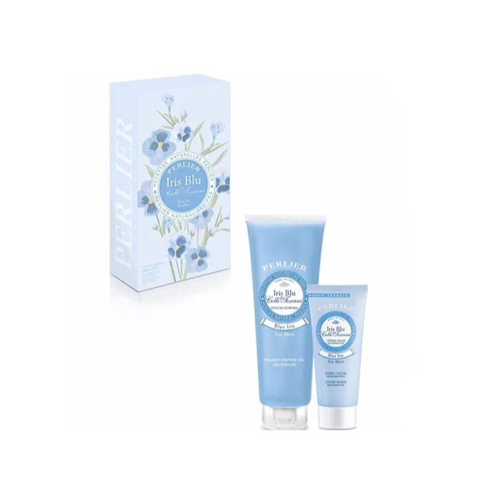Perlier Cofanetto Regalo Iris Blu: Docciaschiuma 250 ml + Crema Mani 100 ml	, , large