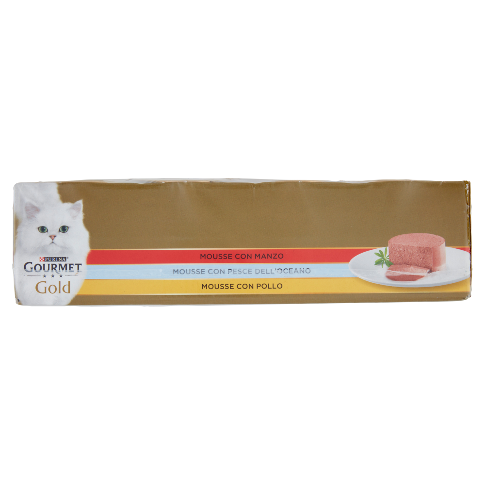 Gourmet Gold Cat Adult Mousse con Manzo, con Pesce dell'Oceano, con Pollo 85 g 24 Pezzi, , large