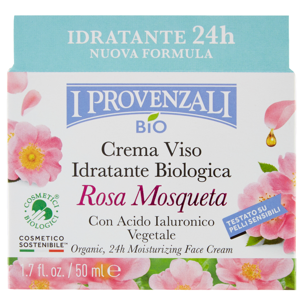 I Provenzali Bio Crema Viso Idratante Biologica Rosa Mosqueta 50 ml - -