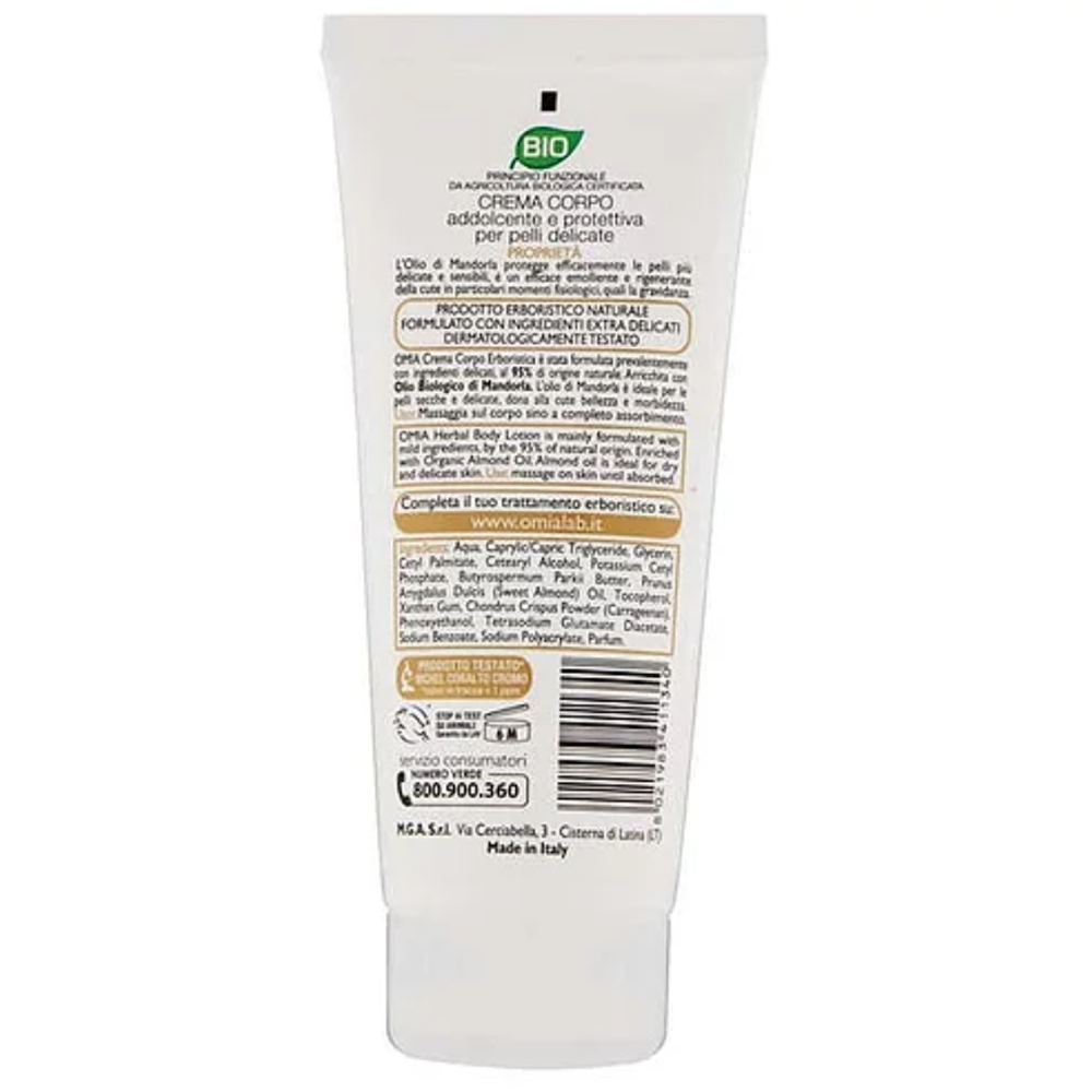 Omia Ecobiologico Crema Corpo Olio Mandorla 200 ml, , large
