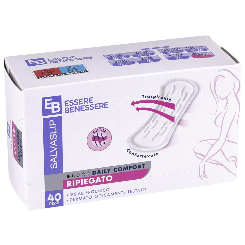 Essere Benessere Salvaslip Ripiegato 40 Pezzi, , large