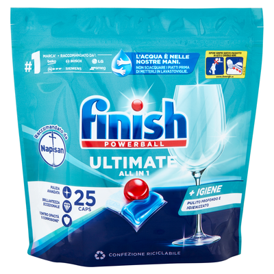Finish Ultimate All In One Napisan Lavastoviglie 25 Caps