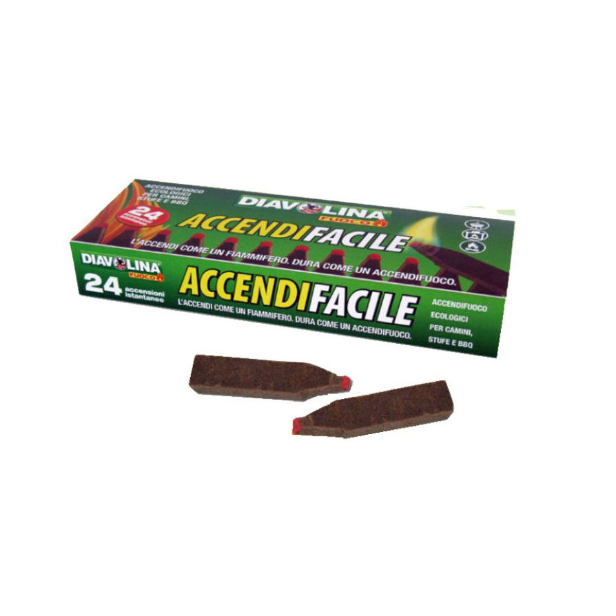Diavolina Accendifacile 24 pezzi - -