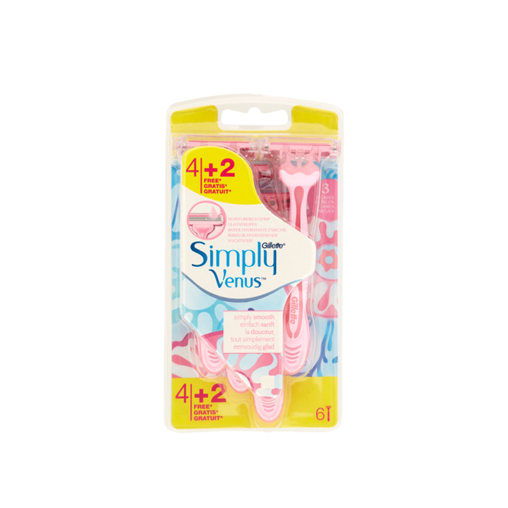Gillette Venus 3 Rasoi Simply 4+2 Pezzi - -