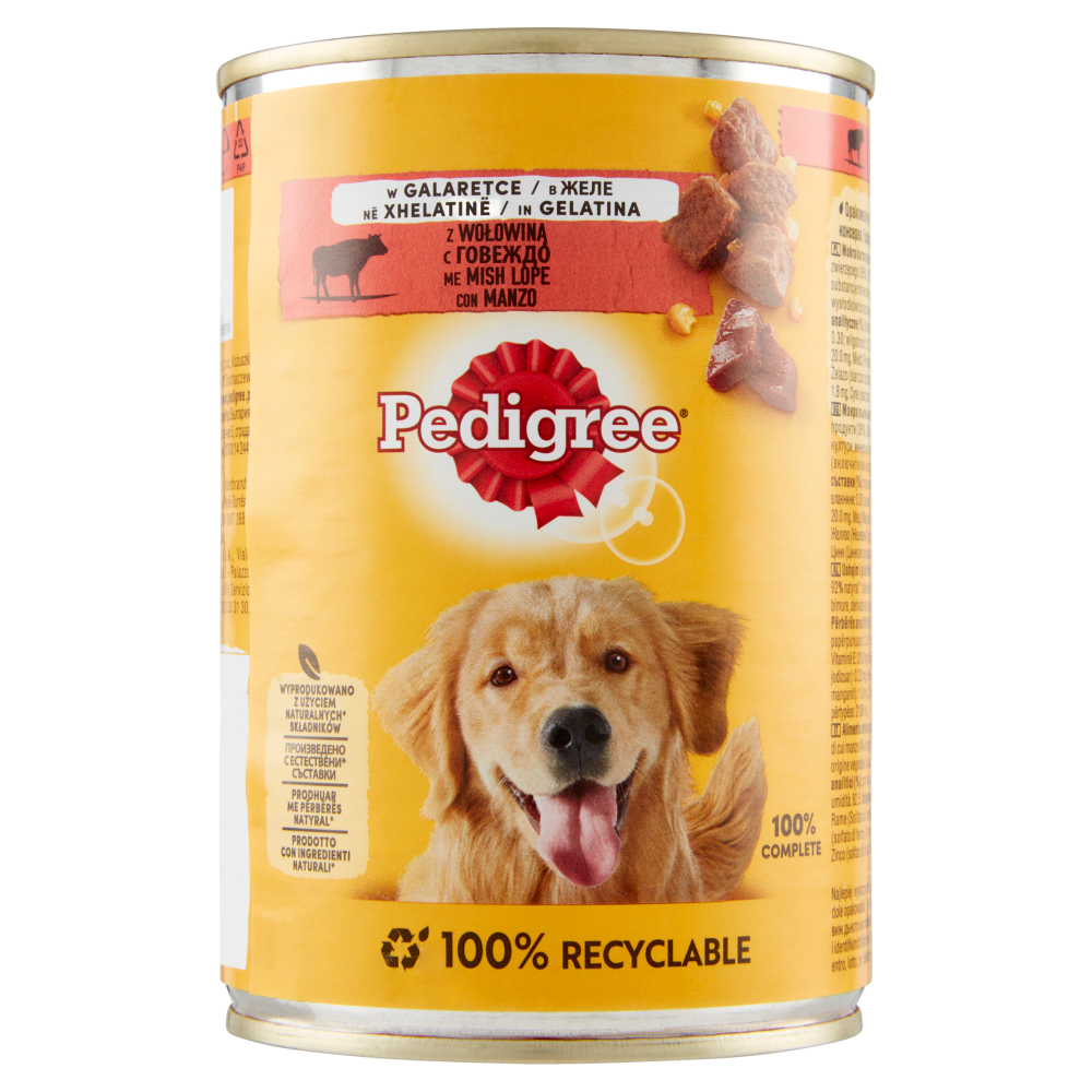 Pedigree Dog Adult Gelatina con Manzo 400 g - -