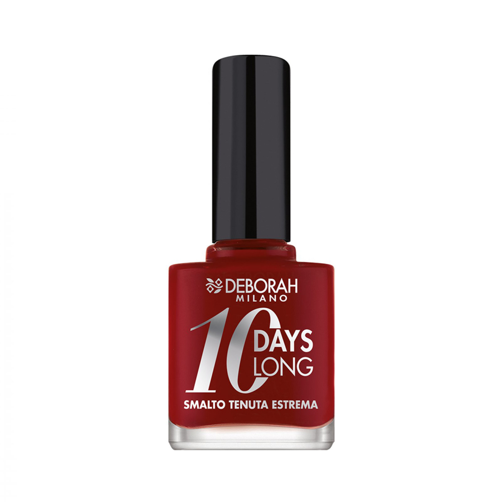 Deborah Milano Rosso Smalto Per Unghie, Smalto 10 Days Long N.161 (161, Scuro, Smalto) - Immagine 3