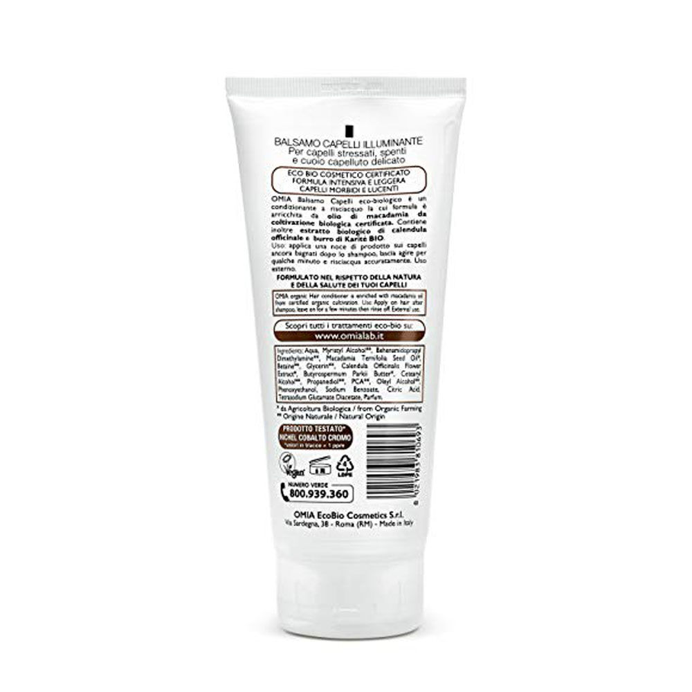 Omia Ecobiologico Olio di Macadamia Balsamo 180 ml, , large