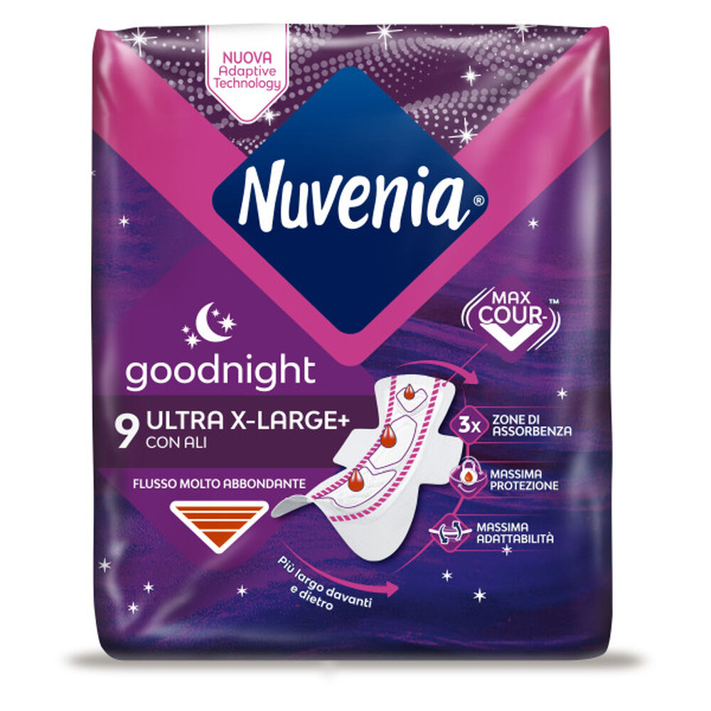 Nuvenia Ultra Notte Extra Large con Ali 9 Assorbenti, , large