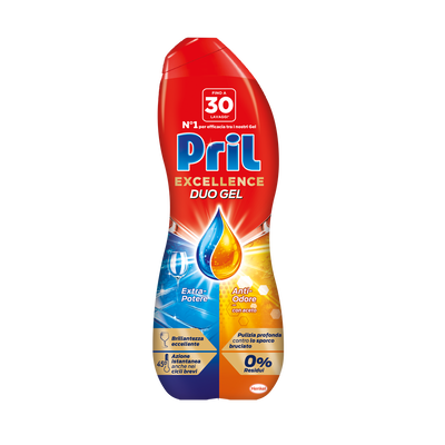 Pril Excellence Duo Gel Anti Odore 30 Lavaggi