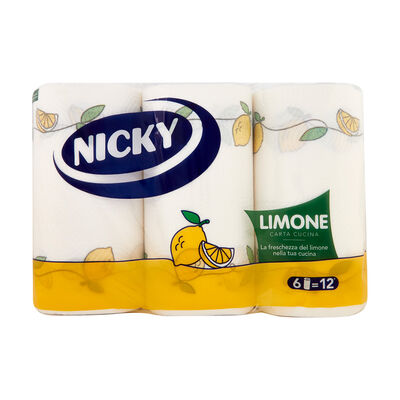 Nicky Asciugatutto New Limoni 6 Rotoli	
