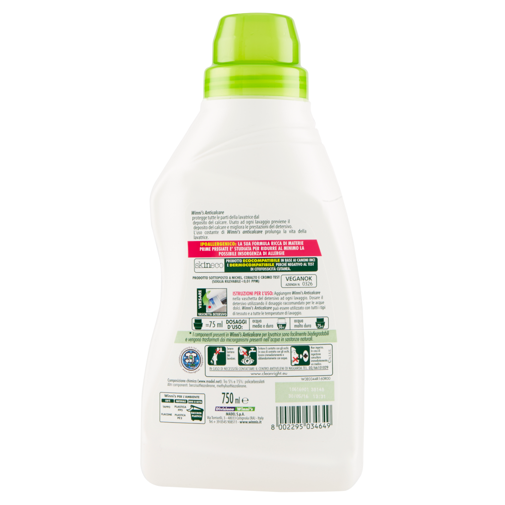 Winni's Naturel Anticalcare Lavatrice 750 ml, , large