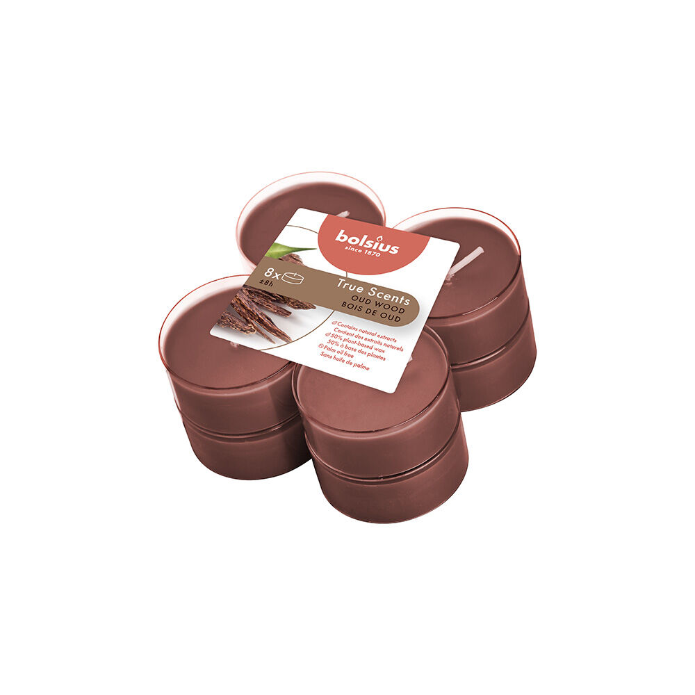 Bolsius Maxi Tealight Profumate Old Wood 8 pezzi - -