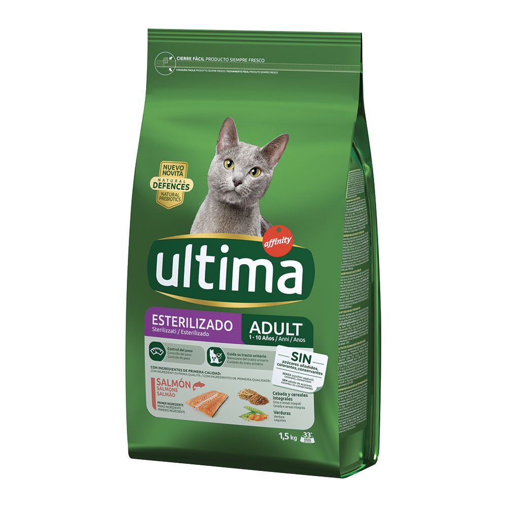 Ultima Cat Sterilizzato Adult (1-10 Anni) Salmone 1,5 kg - -