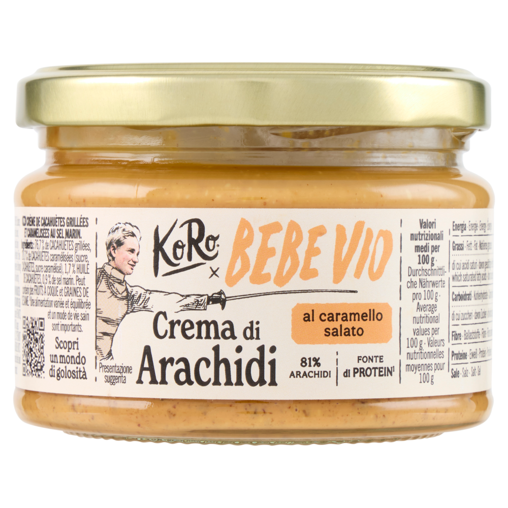 KoRo x Bebe Vio Crema di Arachidi al Caramello Salato 250 g - -