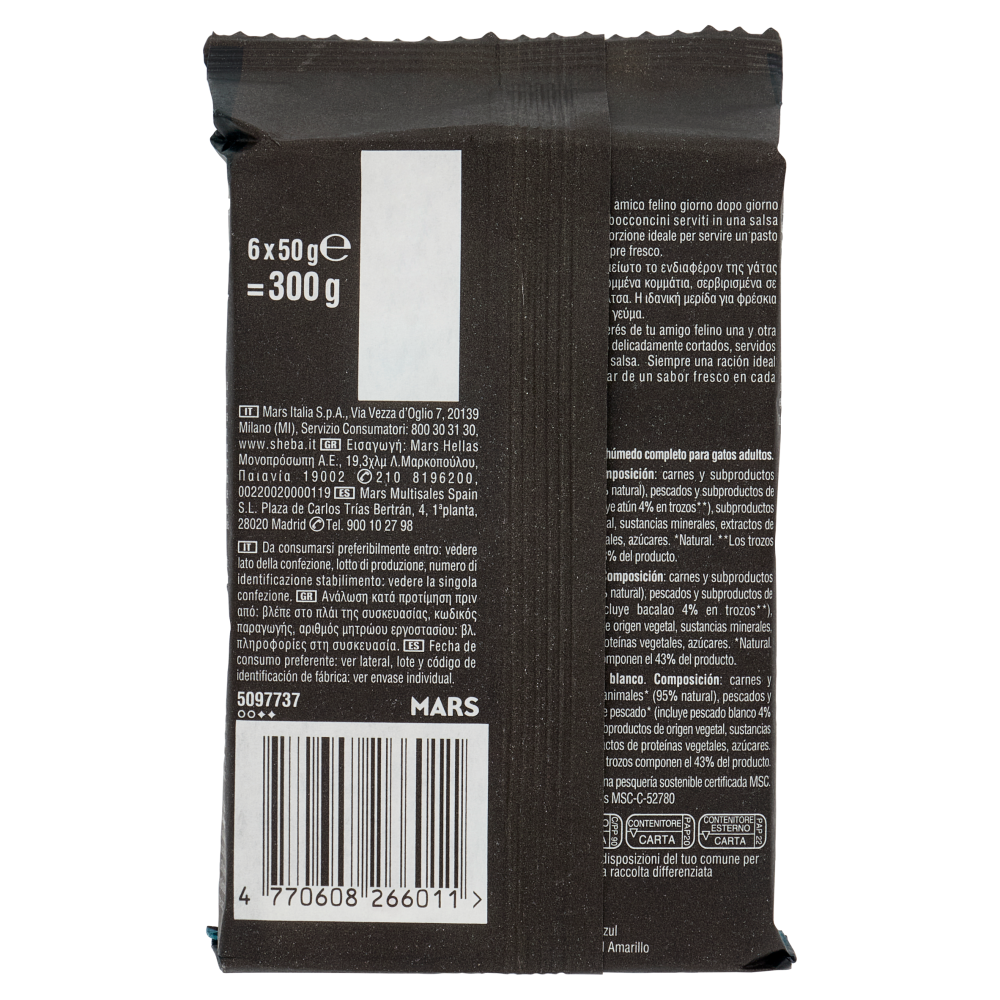 Sheba D&eacute;lices du Jour in Salsa con Tonno, Merluzzo e Pesce Bianco 6 x 50 g, , large