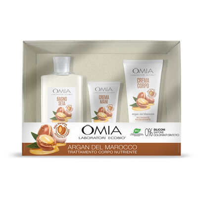 Omia Laboratoires Olio di Argan Dermo Bagno 400ml + Crema Corpo 200ml + Crema Mani 75ml