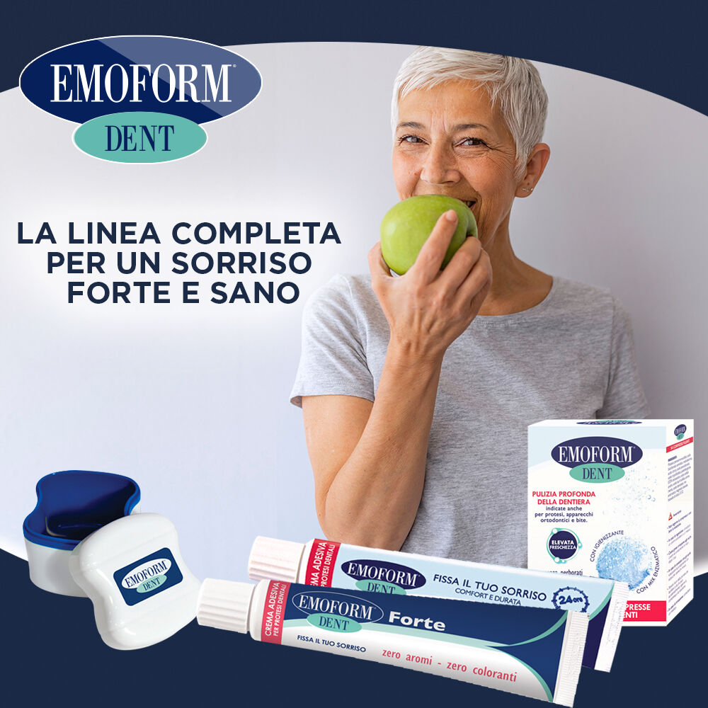 Emoform Dent Compresse Effervescenti per la Pulizia della Dentiera 54 Pezzi, , large