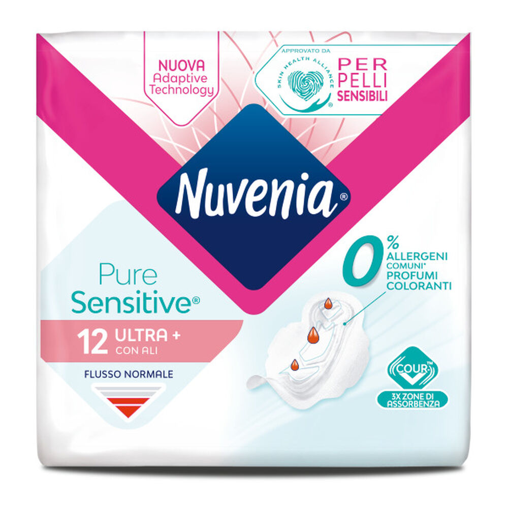 Nuvenia Pure Sensitive Ultra+ con Ali 12 Assorbenti, , large