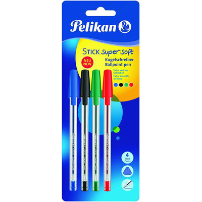 Pelikan Penna a Sfera Stick Supersoft 4 Pezzi