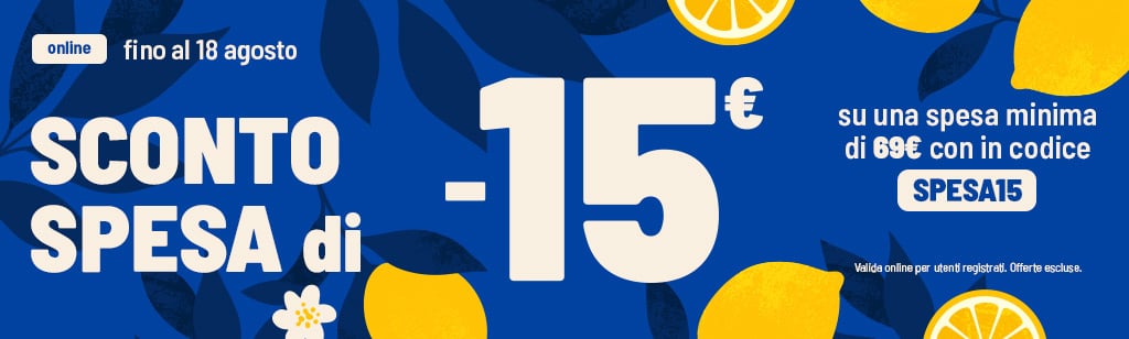 -15&euro; sulla spesa