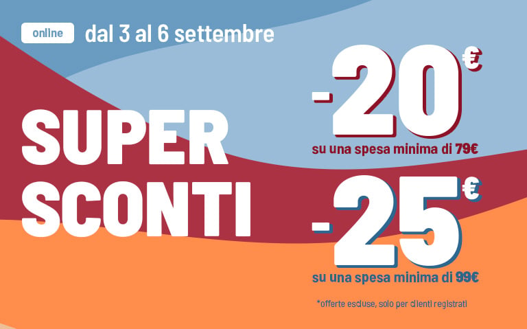-20&euro; e -25&euro; sulla spesa