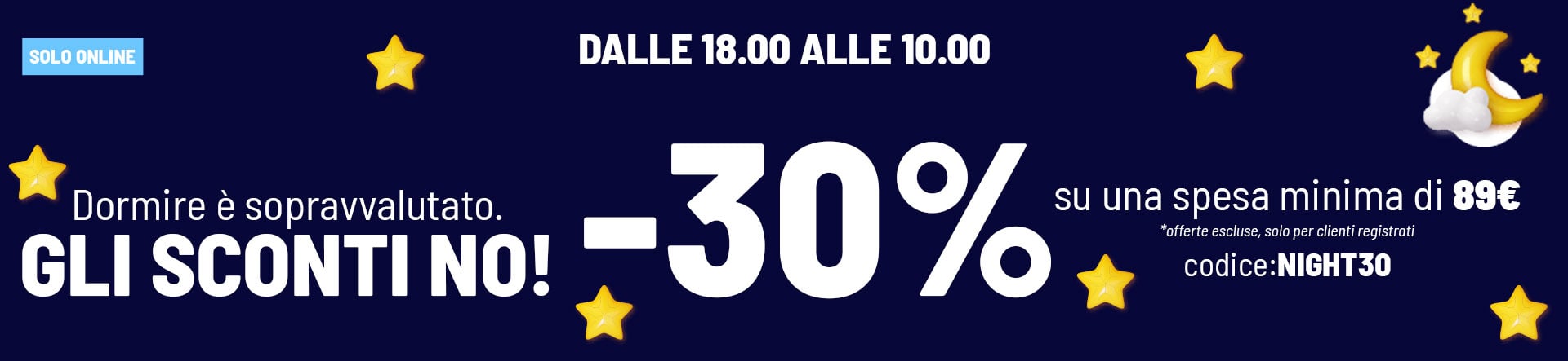 -30% spesa minima 89&euro;