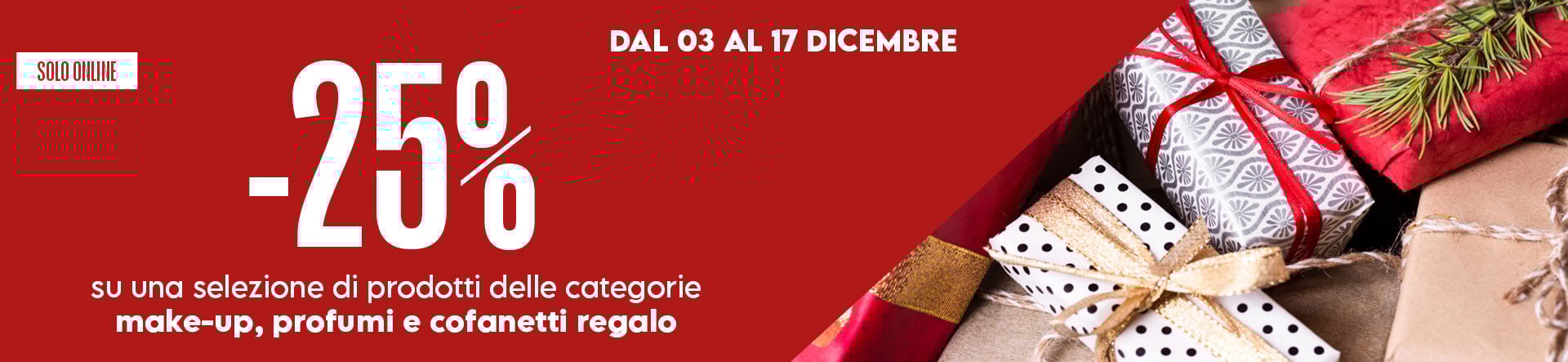 25% Makeu up, Profumi e Cofanetti