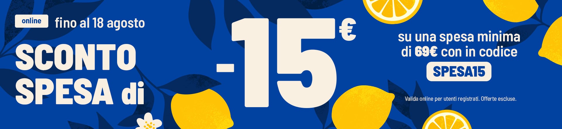 -15&euro; sulla spesa