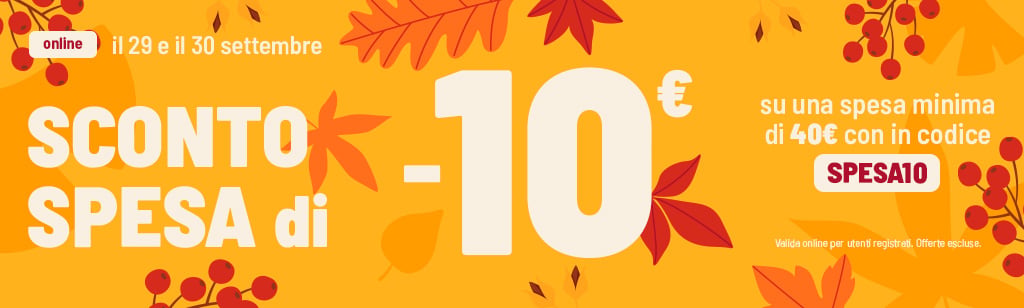 Sconto spesa -10&euro;