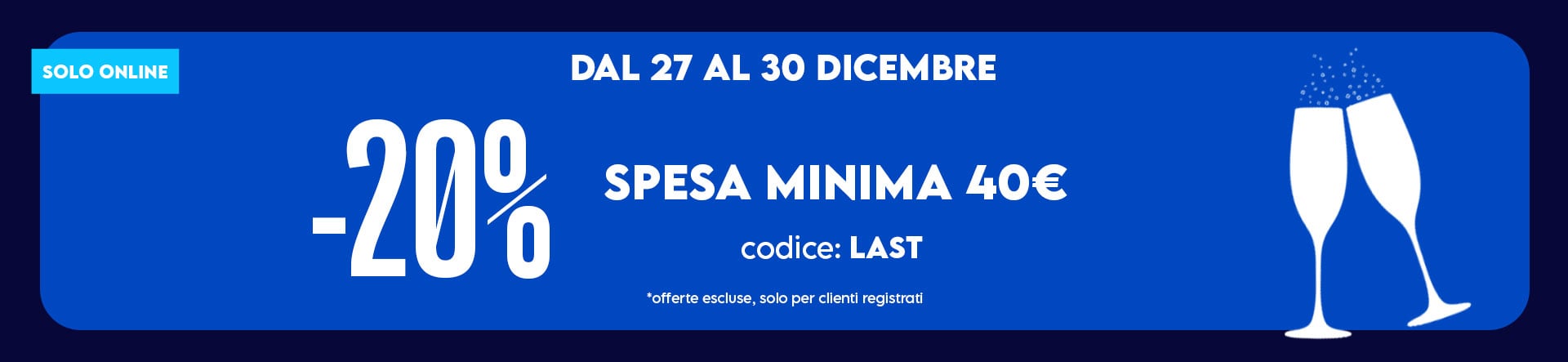 -20% spesa minima 40&euro;