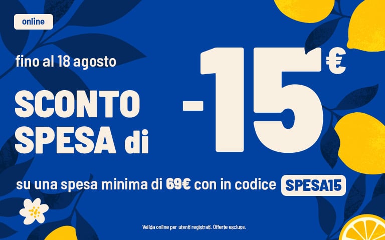 -15&euro; sulla spesa
