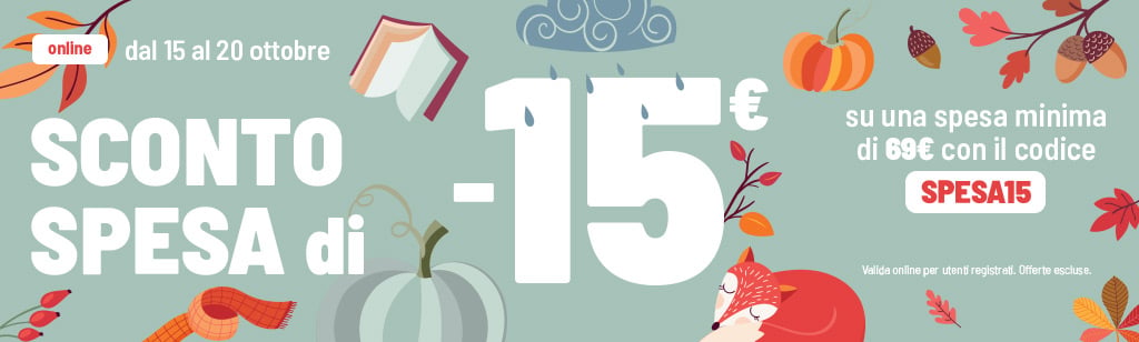 Sconto spesa -15&euro;