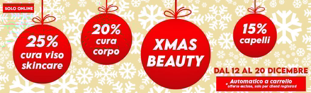 Xmas Beauty: 25% viso, 20% corpo, 15% capelli