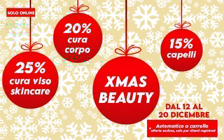 Xmas Beauty: 25% viso, 20% corpo, 15% capelli