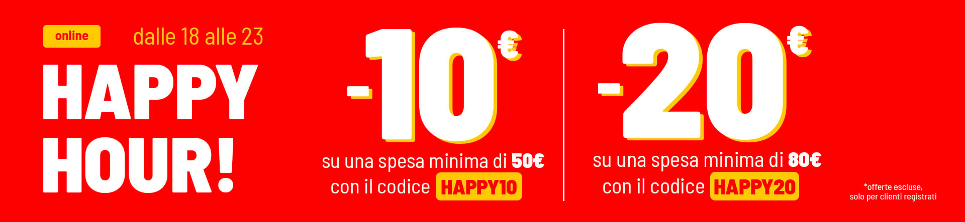 10&euro; su 50&euro; e 20&euro; su 80&euro;