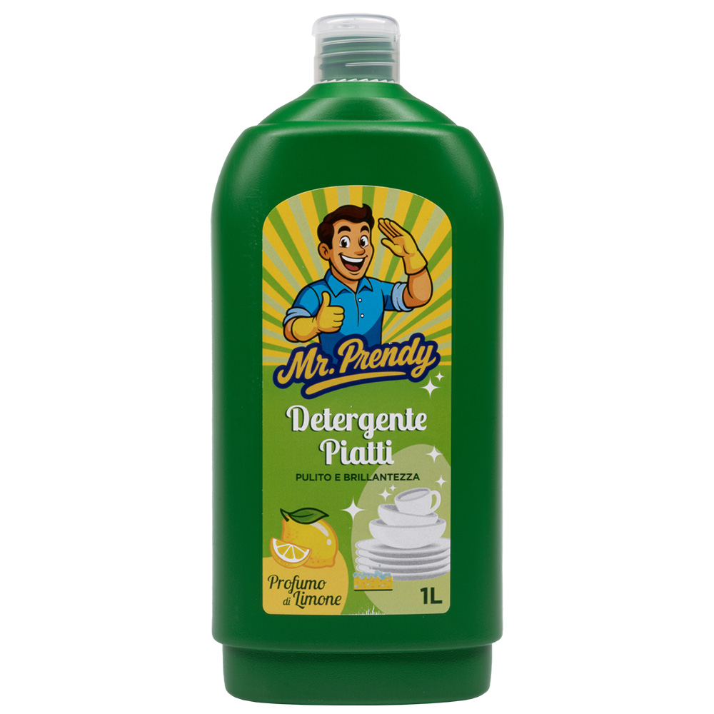 Emanatori Liquidi E Gel Gel disinfettante mani naturale  Solim Mr.Prendy  Detersivo Piatti Profumo di Limone 1 Litro